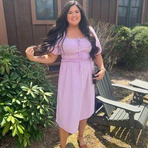 Puff sleeve maxi dress